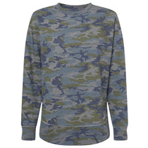 LAT Women's Vintage Camo Weekend Fleece Crewneck Sweatshirt