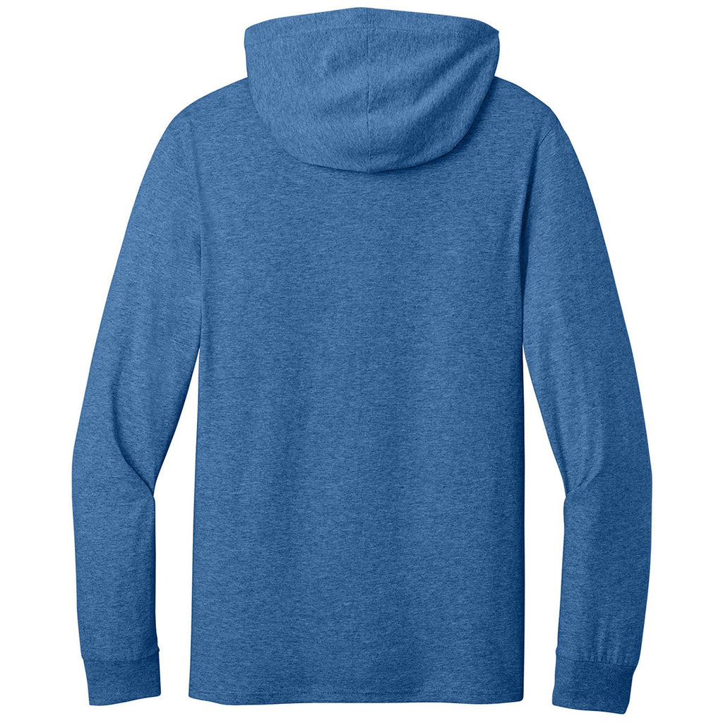 Jerzees Classics Unisex Retro Heather Royal Cotton Long Sleeve Hooded T-Shirt