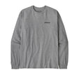 Patagonia Men's Gravel Heather Long-Sleeved P-6 Logo Responsibili-Tee