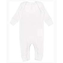 Rabbit Skins White Infant Baby Rib Coverall