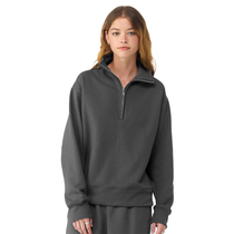 Bella + Canvas Unisex Asphalt 10 oz Quarter-Zip Pullover Sweatshirt