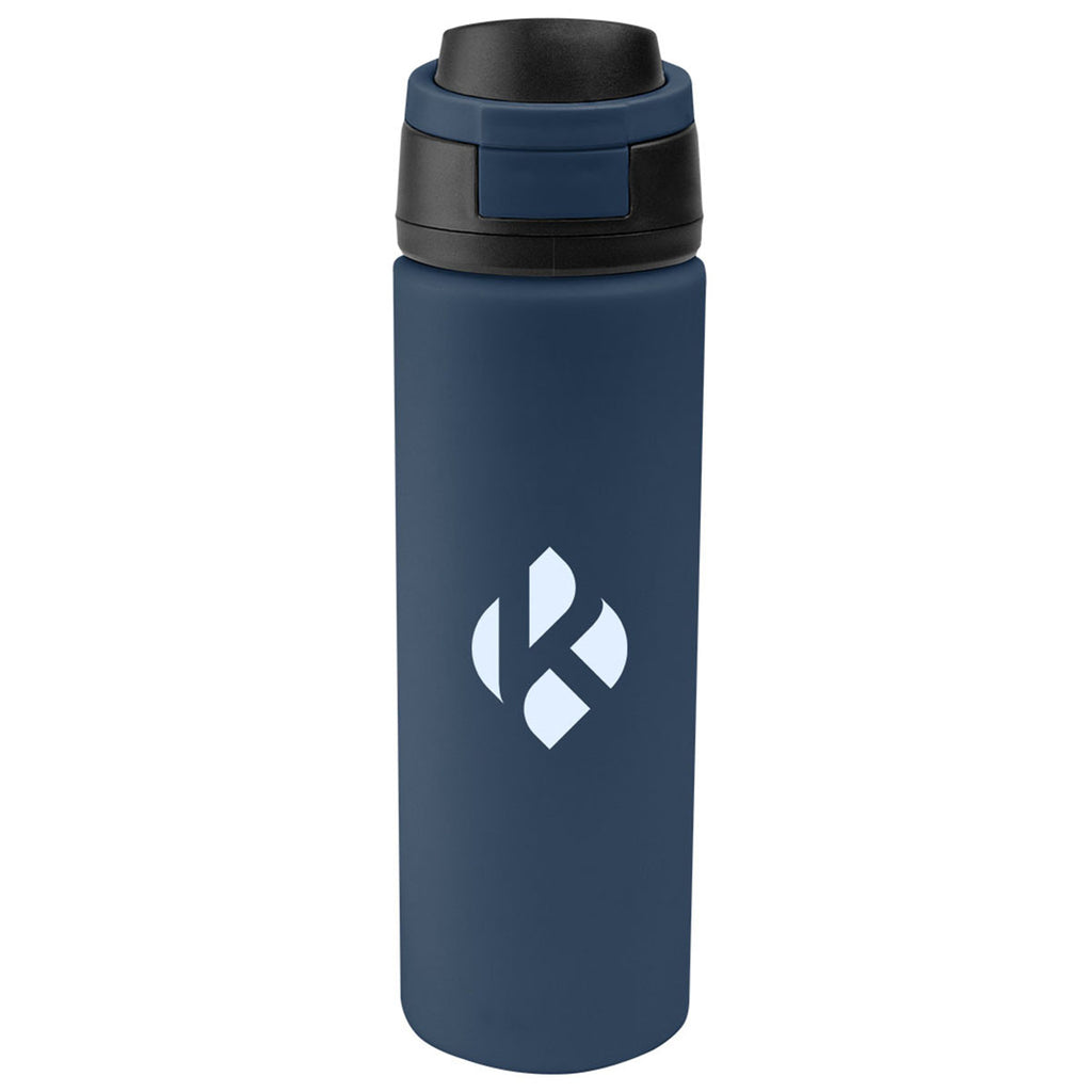 Hit Navy with Black 24 Oz. Pop Sip Recycled Stainless Steel Bottle