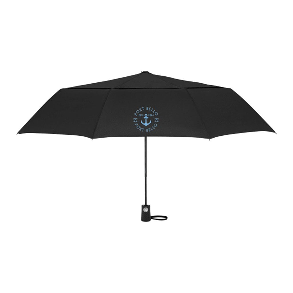 Leed's Black 46" Recycled Auto Open Umbrella