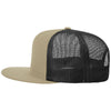 Richardson Khaki/Black Acrylic-Wool Blend Flatbill Trucker