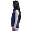 Charles River Women's Navy Heather Pacific Heathered Fleece Vest
