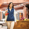 Charles River Women's Navy Heather Pacific Heathered Fleece Vest
