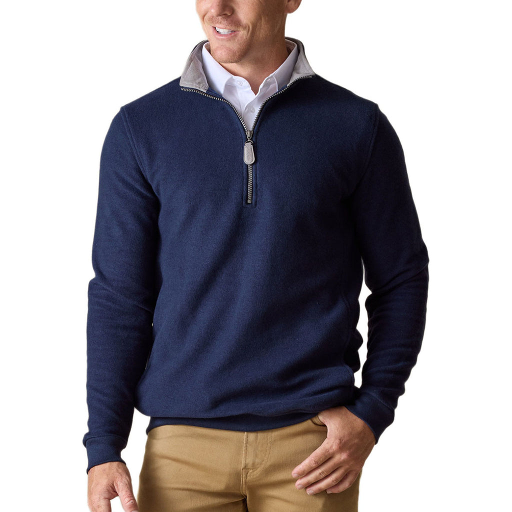 Straight Down Men's Indigo Major Quarter Zip