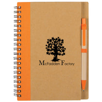 Hit Natural/Orange Eco-Inspired Spiral Notebook & Pen