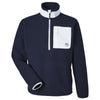 Puma Golf Men's Deep Navy/White Glow Fleece Quarter Zip Pullover