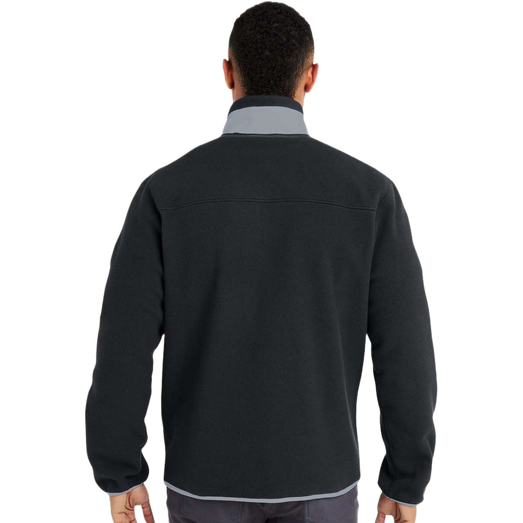 Puma Golf Men's Puma Black/Slate Sky Fleece Quarter Zip Pullover