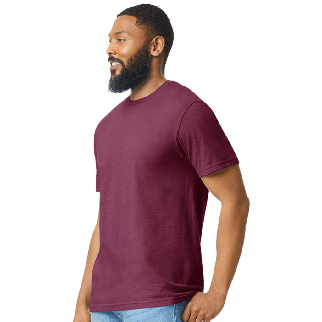 Gildan Unisex Maroon Mist Softstyle CVC T-Shirt