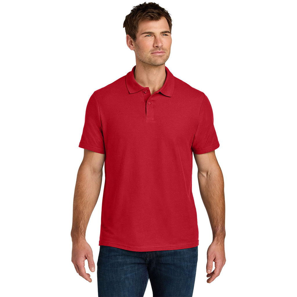 Gildan Men's Red Softstyle Pique Polo