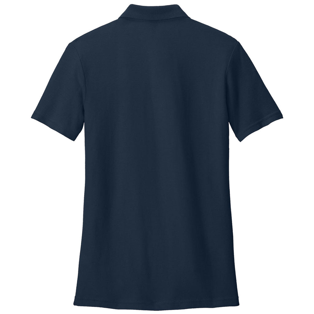 Gildan Women's Navy Softstyle Pique Polo