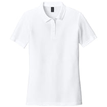 Gildan Women's White Softstyle Pique Polo