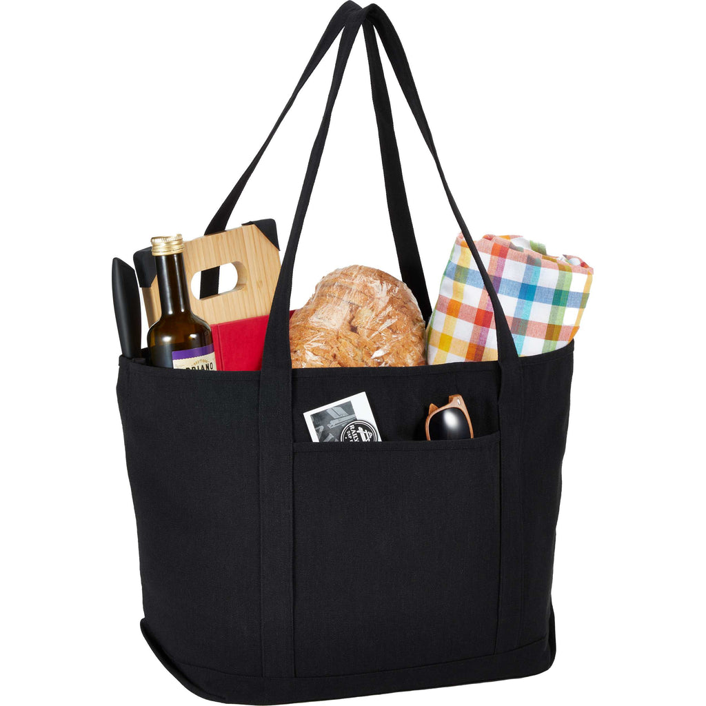 Leed's Black 10oz Recycled Cotton Tote
