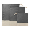 Leed's Black Split Recycled 3pc Travel Pouch Set