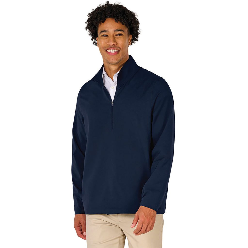 Charles River Men's Navy Lexington Stretch Quarter Zip Pullover