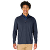 Charles River Men's Navy Heather Vista Tri-Blend Quarter Zip