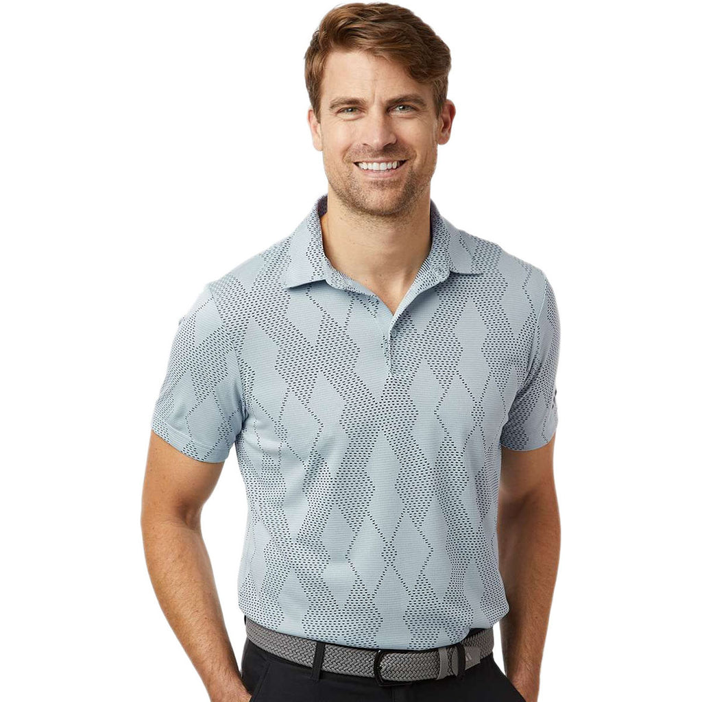 Adidas Men's Wonder Blue Ultimate Textured Polo