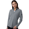 Adidas Women's Grey Three Lightweight Quarter-Zip Pullover