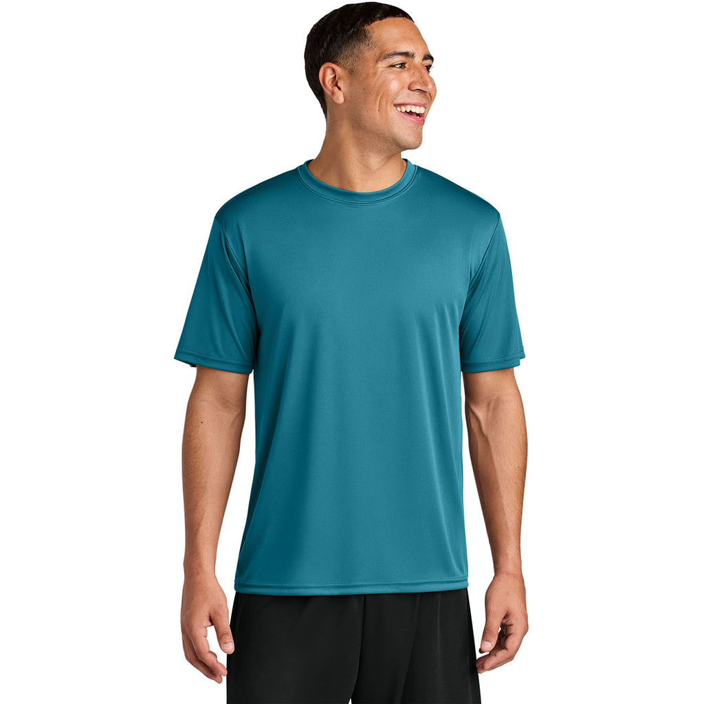 A4 Men's Teal Cooling Performance Short Sleeve Tee