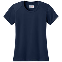 A4 Women's Navy Cooling Performance Short Sleeve Tee
