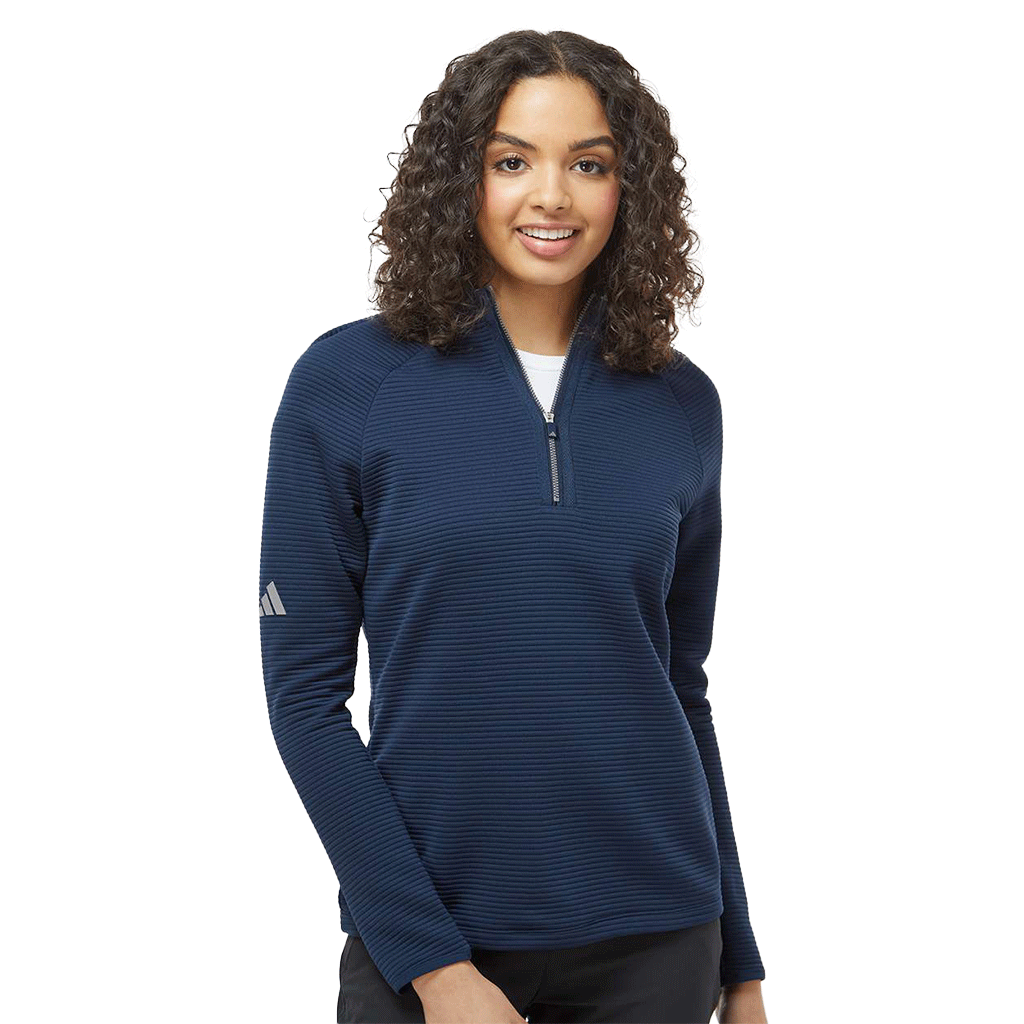 Adidas Women's Collegiate Navy Spacer Quarter-Zip Pullover