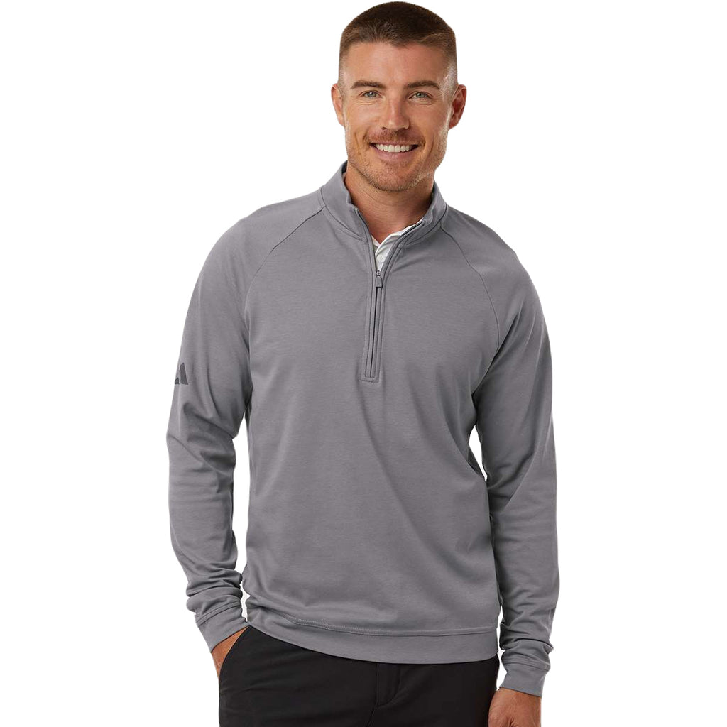 Adidas Men's Grey Three Club Quarter Zip Pullover