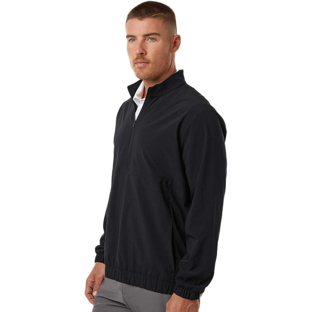 Adidas Men's Black Woven Half-Zip Pullover