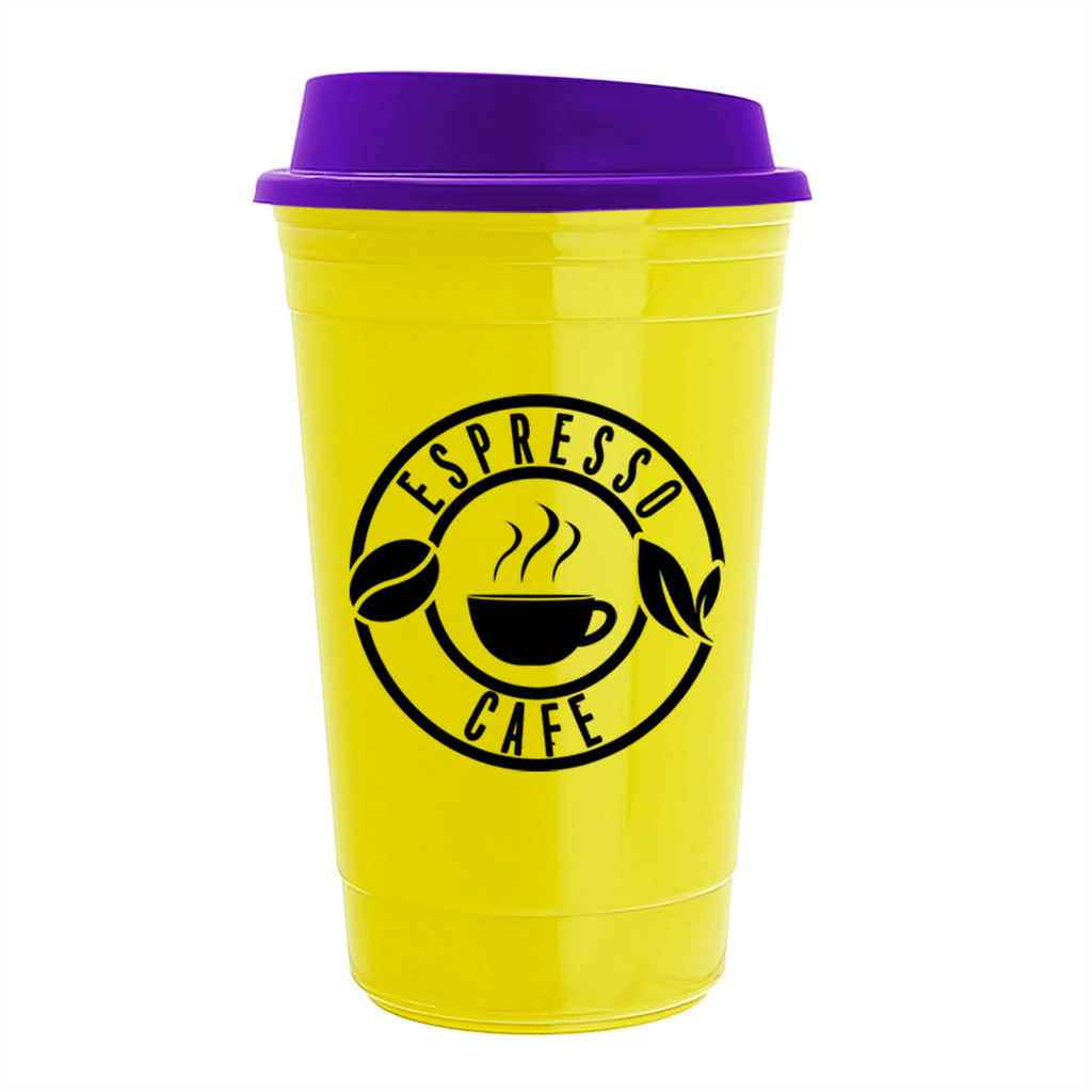 Garyline Yellow Traveler Insulated Cup - 16 oz.