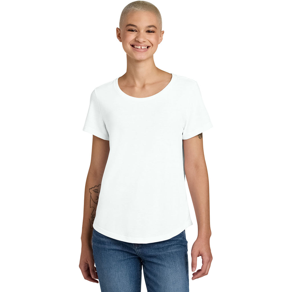 Allmade Women's Fairly White Relaxed Tri-Blend Scoop Neck Tee