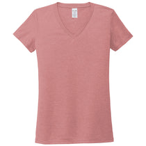 Allmade Women's Vintage Rose Tri-Blend V-Neck Tee