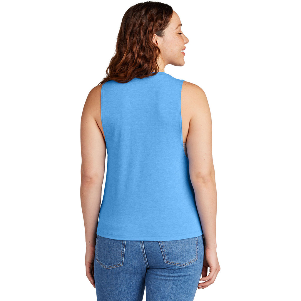 Allmade Women's Azure Blue Tri-Blend Muscle Tank