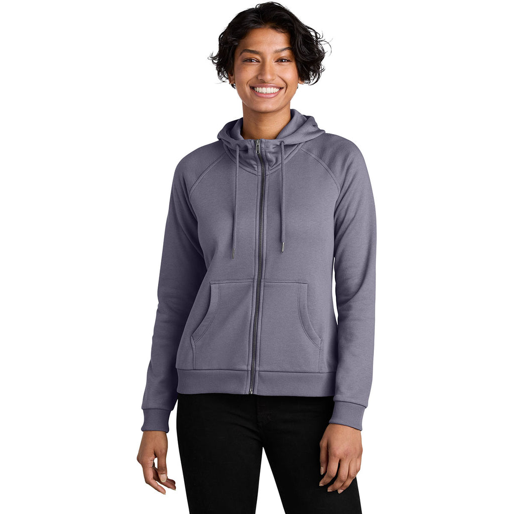 Allmade Women's Cosmic Purple Organic CVC Fleece Full-Zip Hoodie