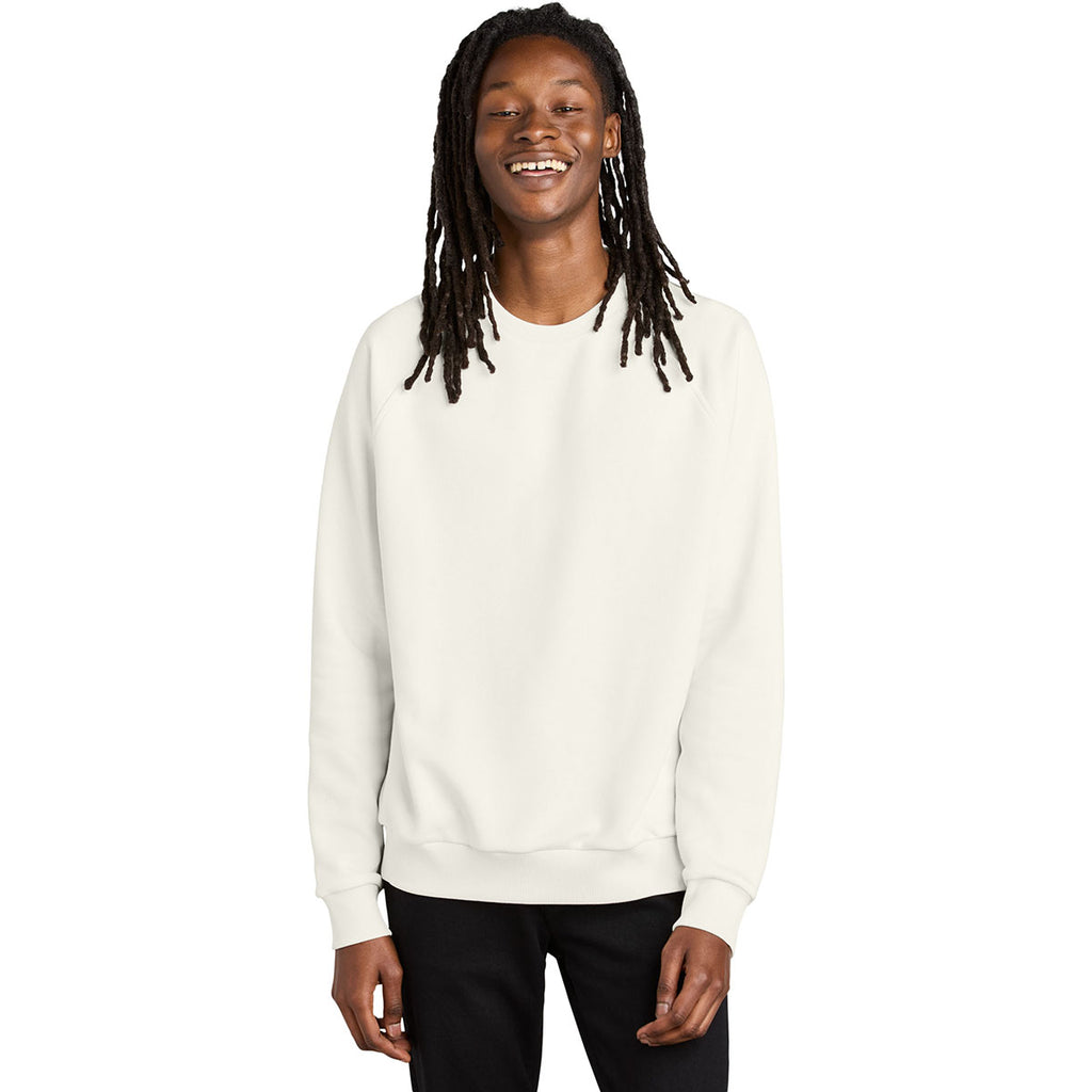 Allmade Unisex White Sand Organic CVC Fleece Crewneck Sweatshirt