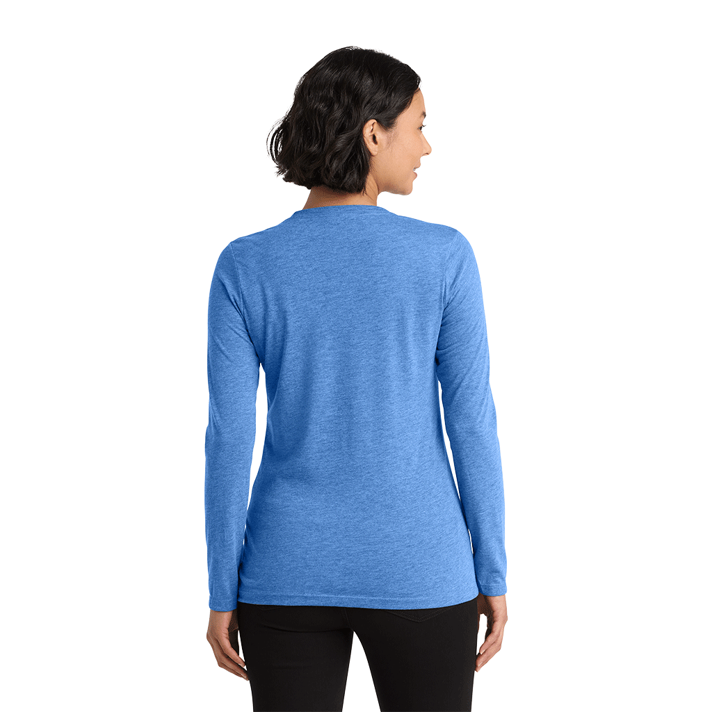 Allmade Women's Azure Blue Tri-Blend Long Sleeve Tee