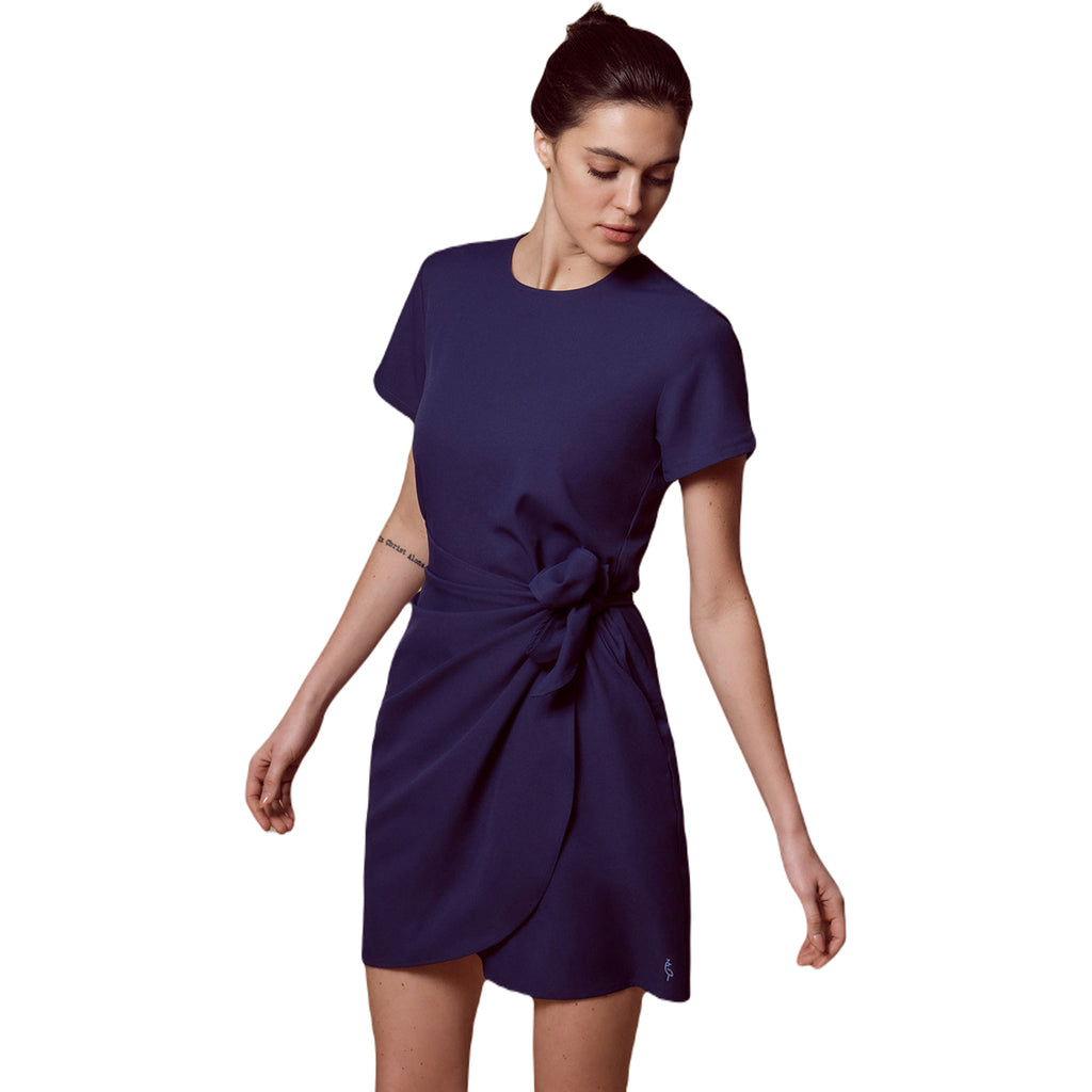 A. PUTNAM Women's Dress Blues Wrap Dress