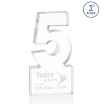 St. Regis Clear Astoria Award Number 5 - Laser Engraved