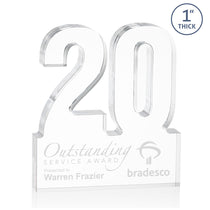 St. Regis Clear Astoria Award Number 20 - Laser Engraved