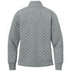 Brooks Brothers Women's Light Shadow Grey Heather Diamond Quilt Full-Zip