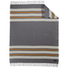 Brooks Brothers Shadow Grey/ Marshmallow/ Tan Heritage Blanket