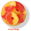 SugarSpot Clear Peach Rings: Small Jar