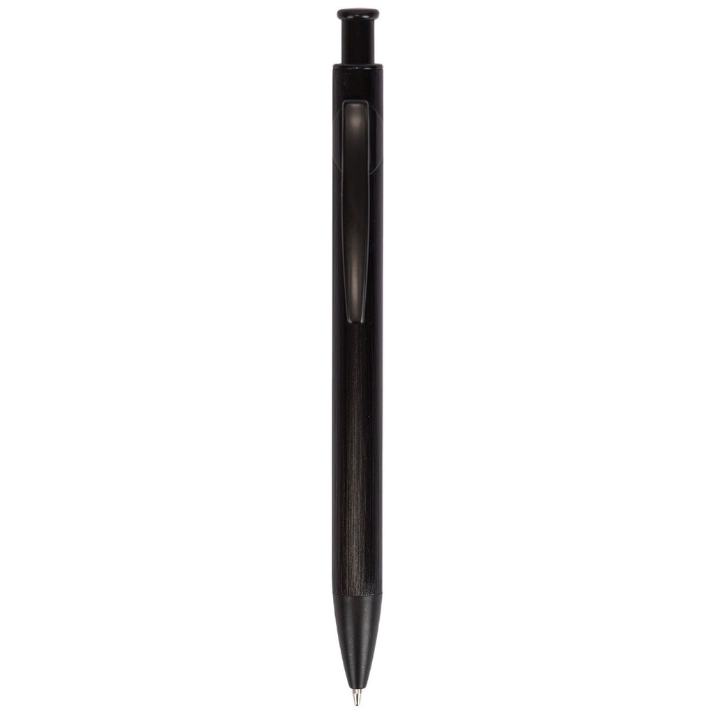 Logomark Black Illuminate Recycled Aluminum Plunge-Action Pen