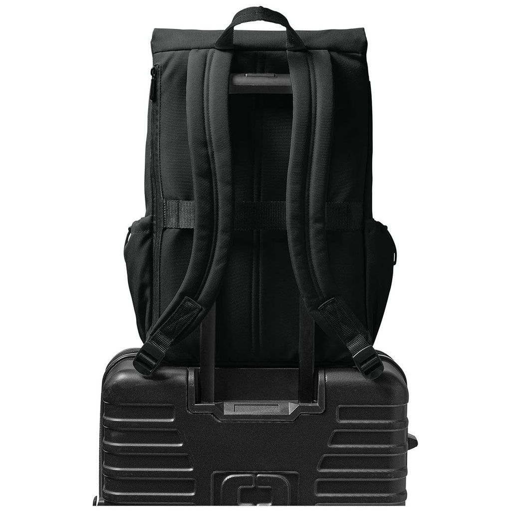 Port Authority Deep Black Matte Oxford Backpack