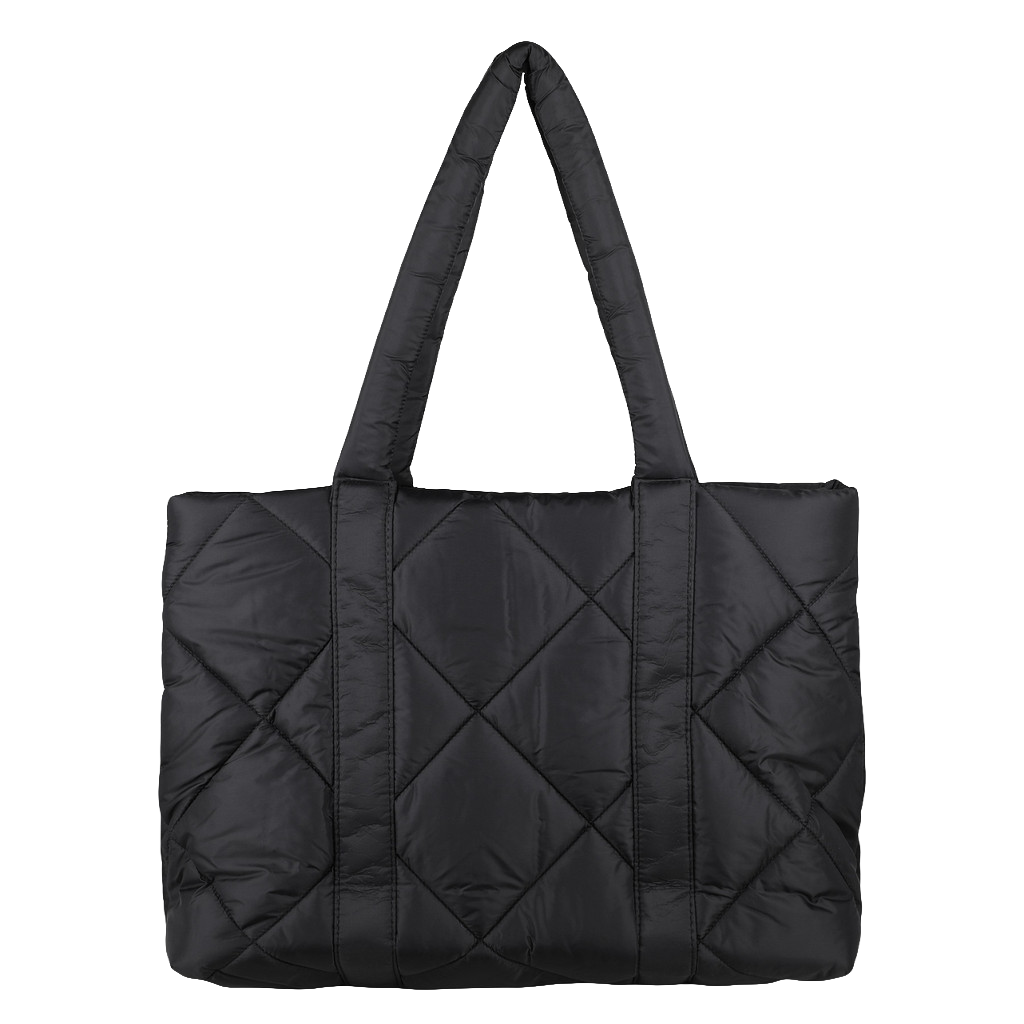 Beacon Black Quilted Puffer Nylon Tote