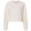 Boxercraft Women's Natural Ribbed Knit Cropped Boxy Crew