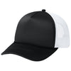 Port Authority Deep Black/Deep Black/White Foam Truck'N Cap