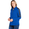 Core 365 Women's True Royal/Carbon Market Snag Protect Mesh Colorblock Quarter-Zip Pullover