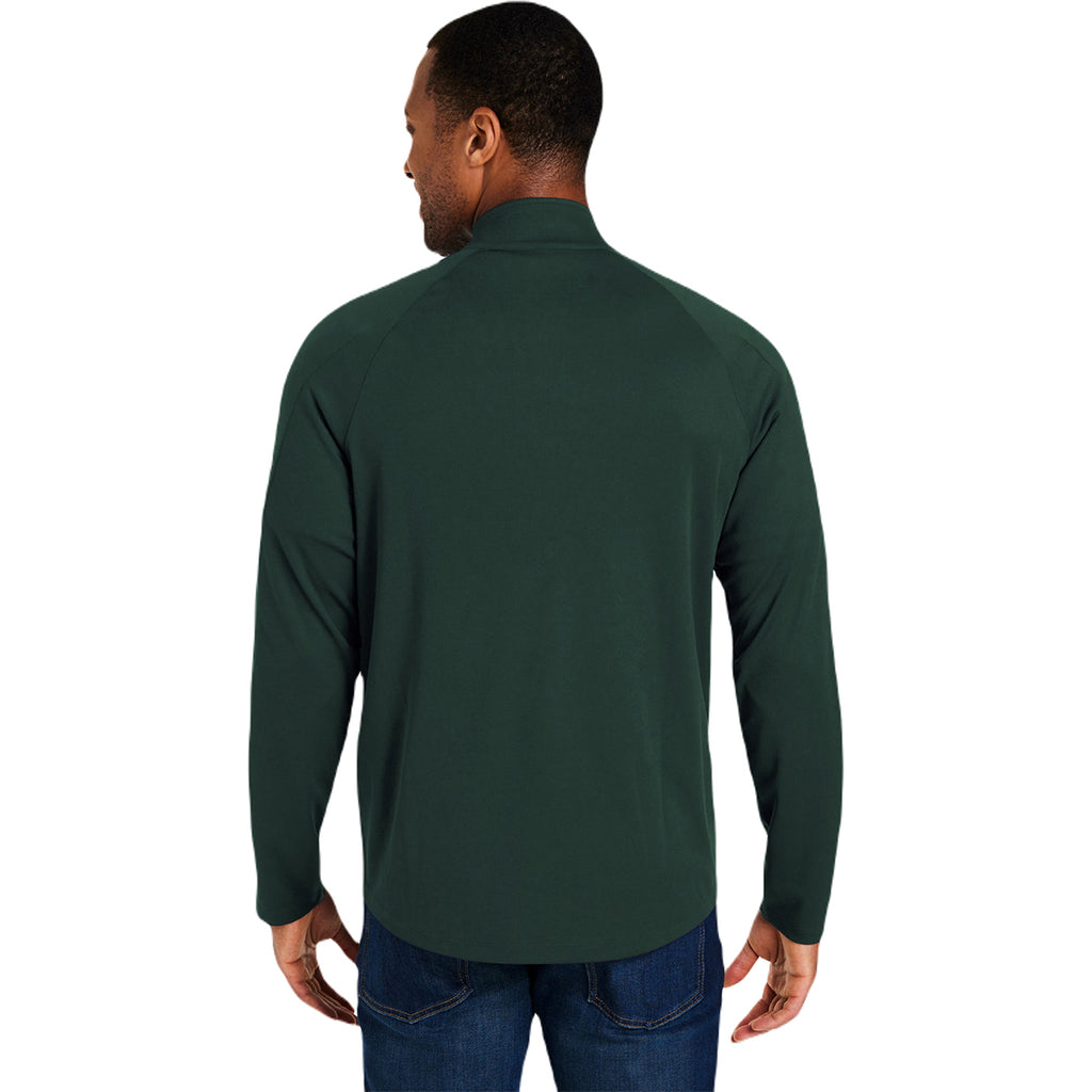 Core 365 Men's Forest/Carbon Origin Performance Pique Quarter Zip