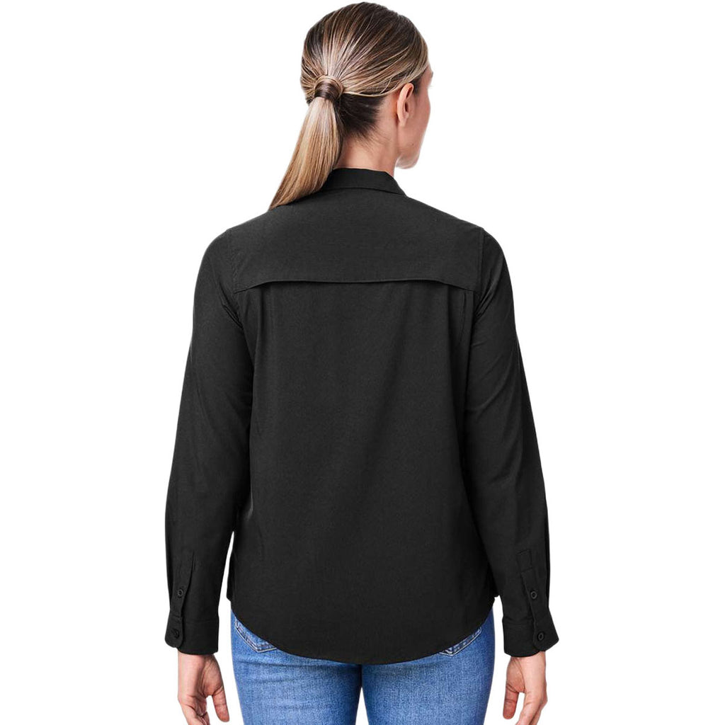 Core 365 Women's Black Ultra UVP Long Sleeve Marina Shirt